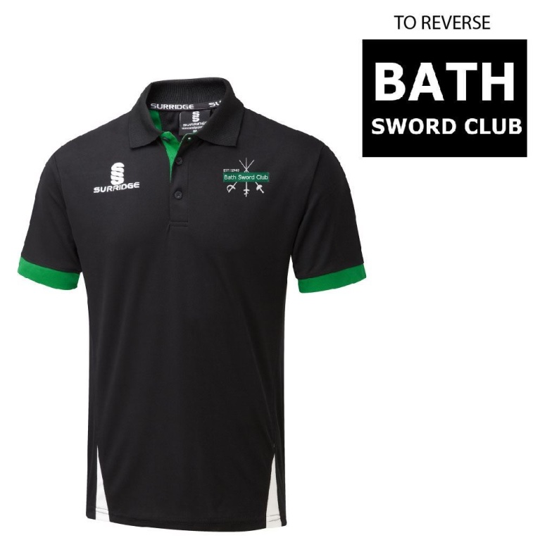 Bath Sword Club Blade Polo Shirt : Black/Emerald/White