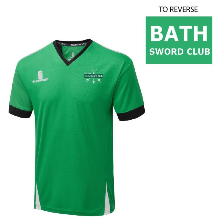 Bath Sword Club Blade Training Shirt : Emerald / Black / White